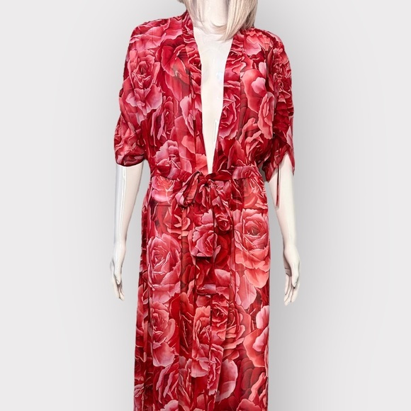 Vintage La Senza Rose Robe - Picture 2 of 8